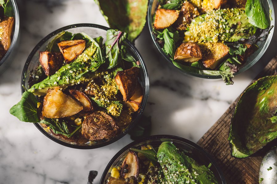 Vegan potato salad and a list of high fibre foods Lagom