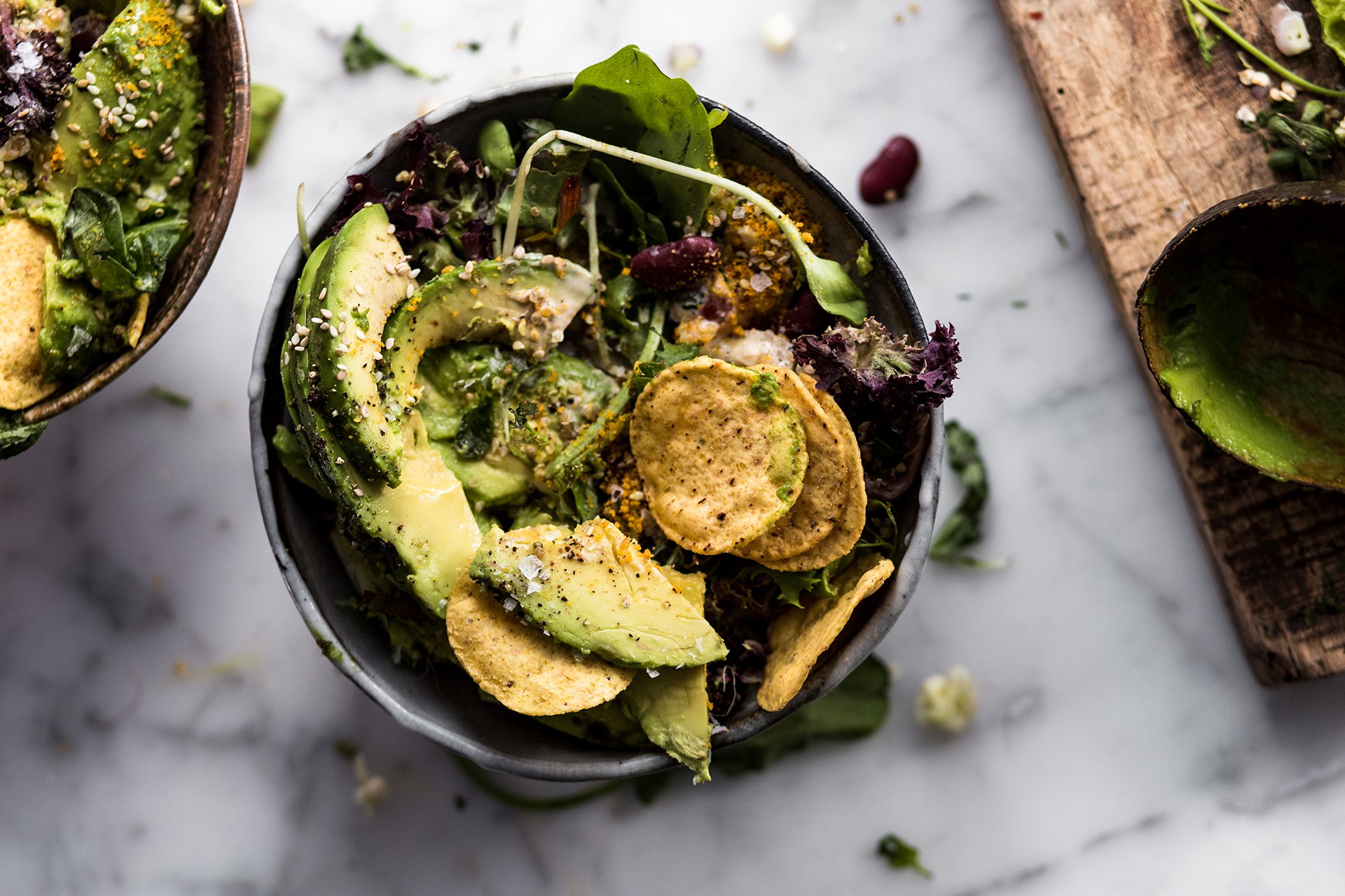 Vegan taco salad with yoghurt tahini dressing - Lagom